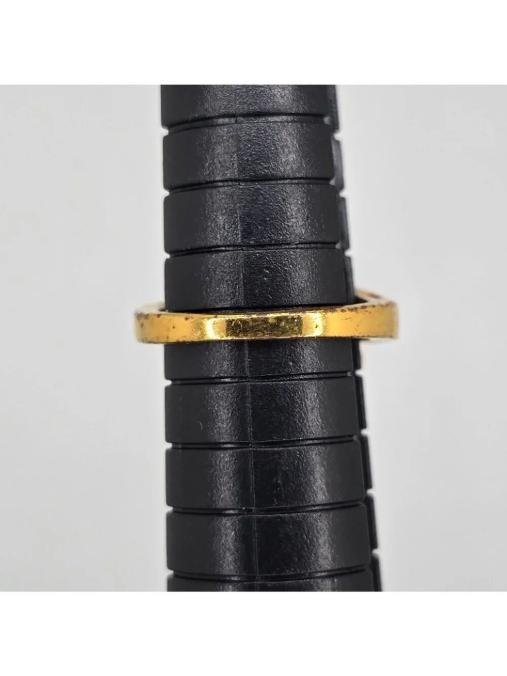 Vintage SETA Ring Gold Tone Marquise Cut Sz 5 Signed Engagement Costume Jewelry